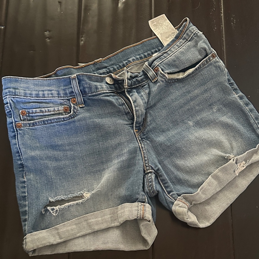 Levi's Light Blue Jean Shorts